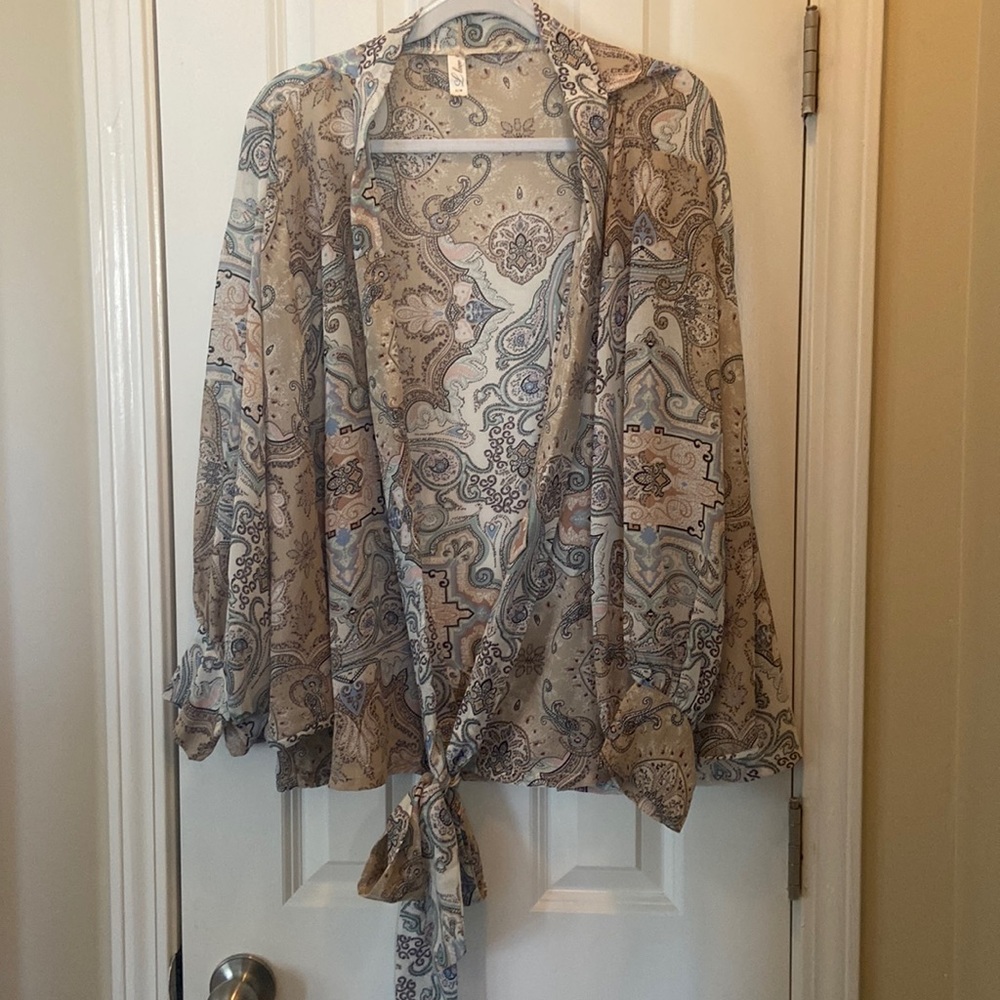 L love paisley blouse Oversized